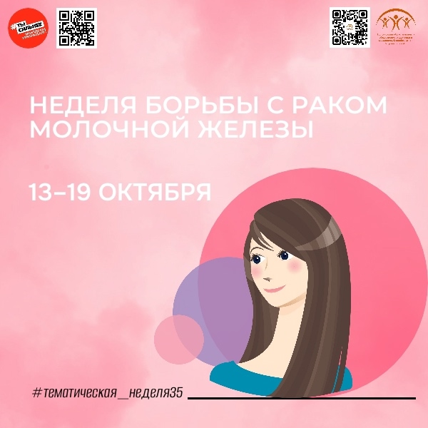 Неделя борьбы с раком молочной железы 13-19 октября 2025